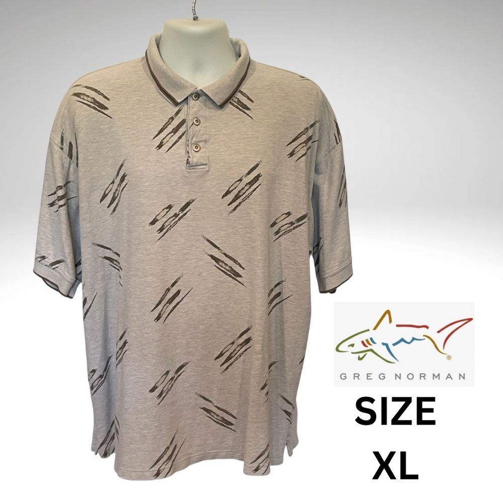 Greg Norman Collection Men's Beige Polo Shirt, Size XL